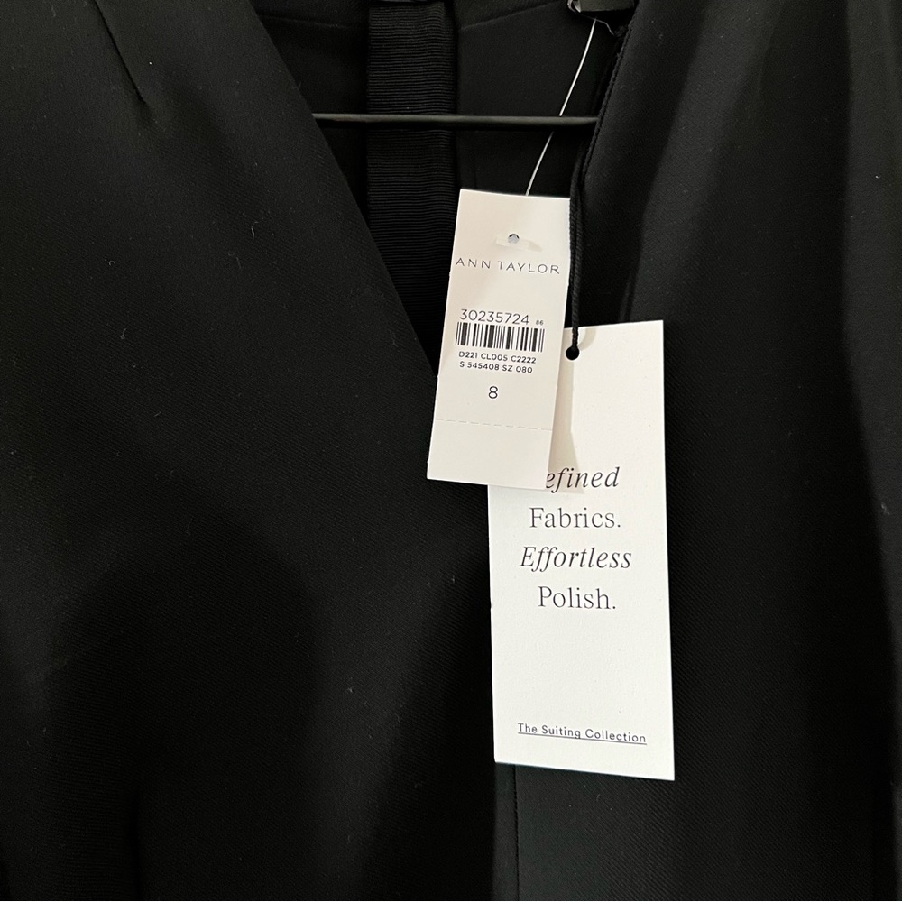 Womens 3/4 sleeve black belted dress. New with tags. - Picture 2 of 2